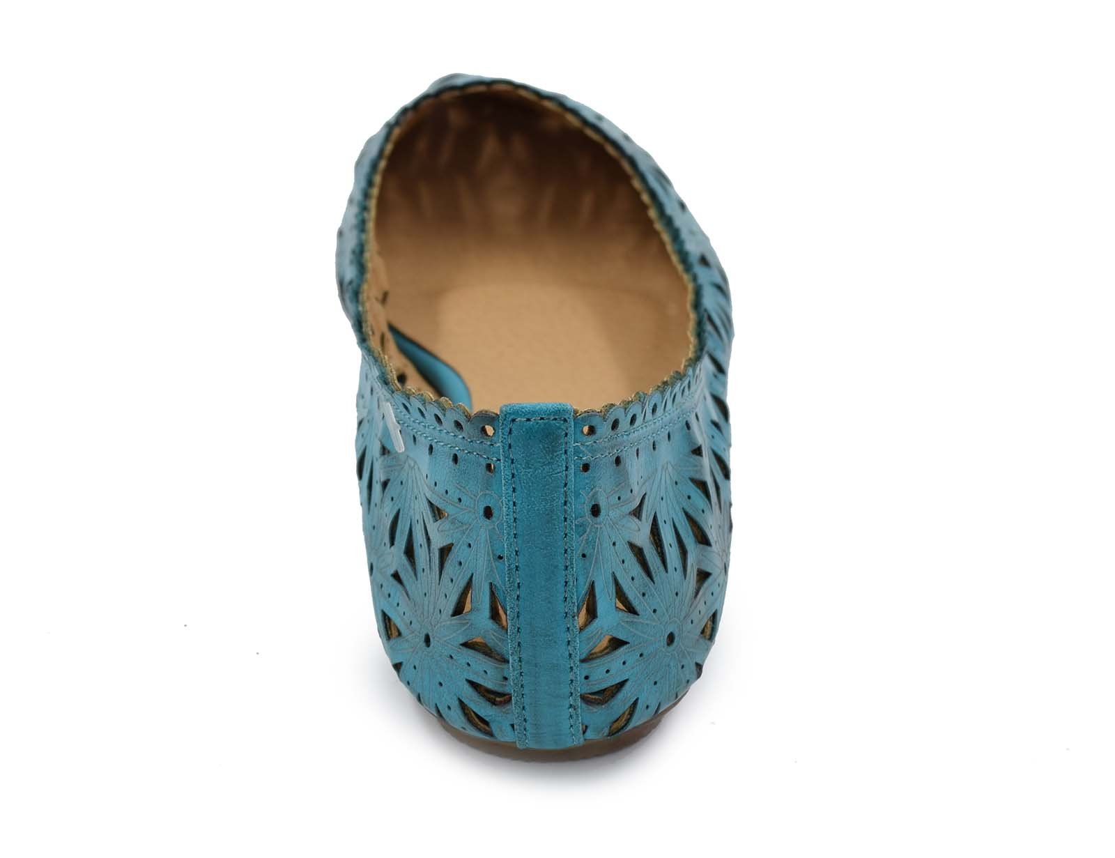 Greatonu Womens Flower Cut Out Flat Ballerina Shoes - Image 6