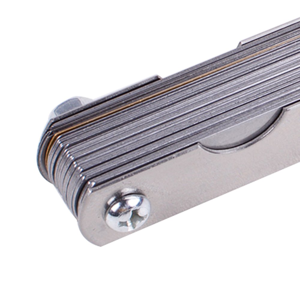 Ovovo 32 Blades Filler Gauge Set Stainless Steel Feeler Gauge Metric and Imperial Gap Measurement Tool 0.04-0.88mm/0.0015-0.035inch