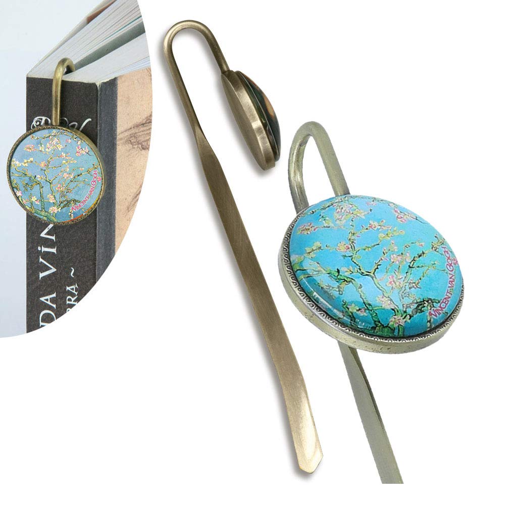 CARMANI - Unique Bookmark Printed with Image of Almond Blossoms by Vincent Van Gogh