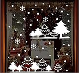 TOTOMO Christmas White forest Window Decal Sticker