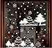 TOTOMO #W303 White Forest Christmas Window Decals Stickers Decor Clings Wall Decoration
