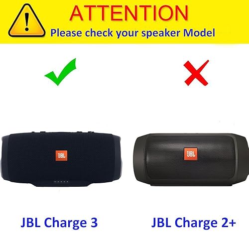 khanka Carrying Case for JBL Charge Waterproof Portable Wireless  Bluetooth Extra Room for Charger a