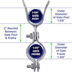 1-5/8" x 1-5/8" Chain Link Fence Gate Fork Latch