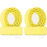 INJORA Silicone Rubber Inserts for 68-72mm 1.3" Tires, Yellow, 1370