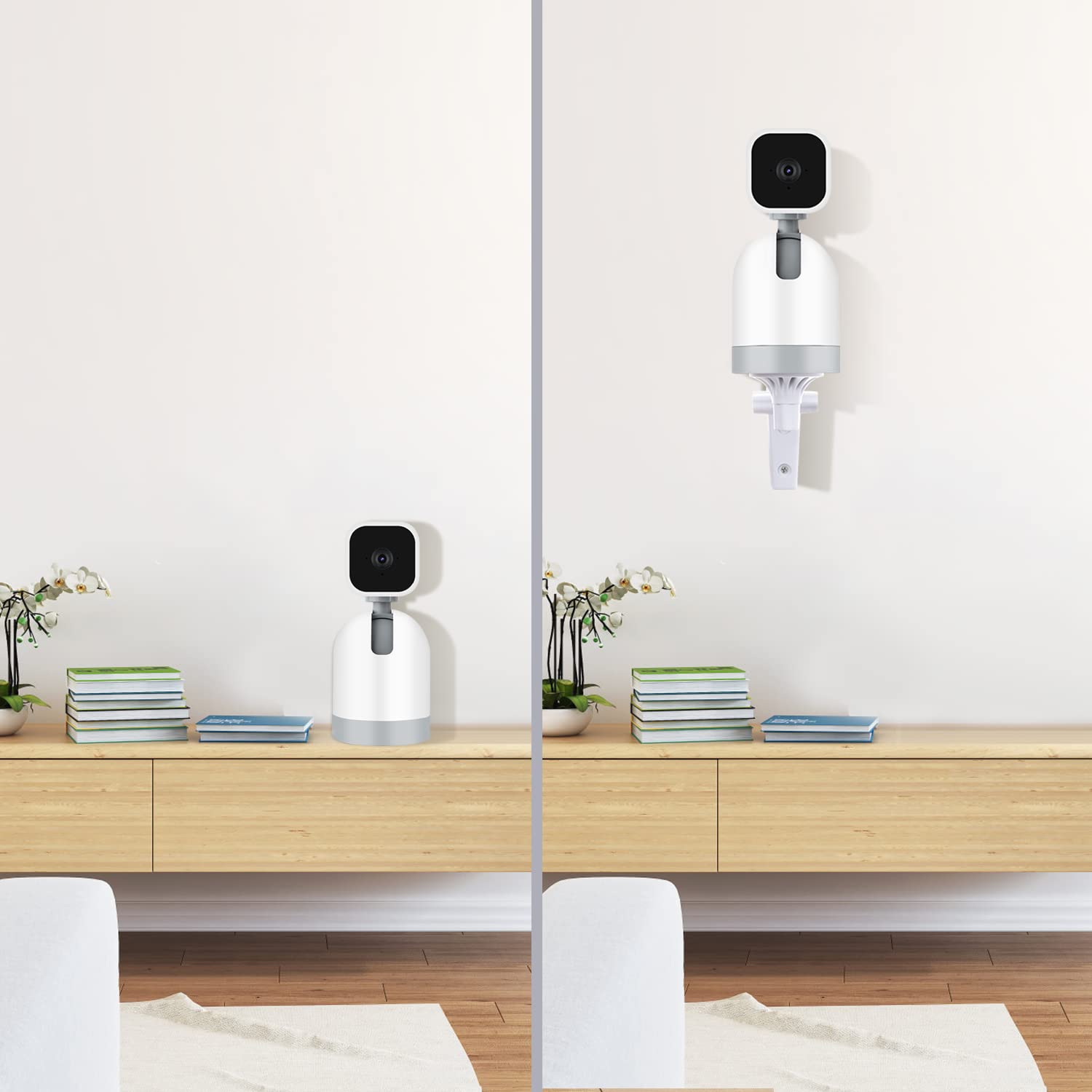 Wall Mount Compatible with Blink Mini Pan-Tilt Camera, 2 Pack Adjustable Angles Bracket 180 Degree Rotation Easy to Install (NOT Included The Cam)