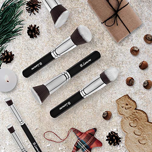 10 pc Kabuki Makeup Brush Set Plus 7 pc Eyeshadow Brush Set Plus 4 pc Beauty Sponge Set - Thumbnail 7