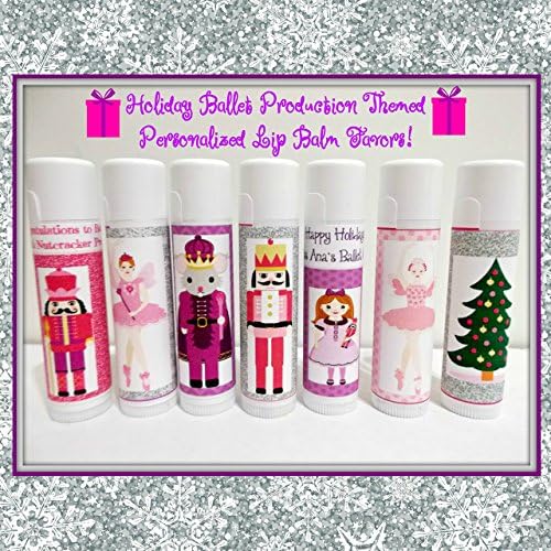 Nutcracker Holiday Ballet Themed Lip Balm Party Favors - Set of 10