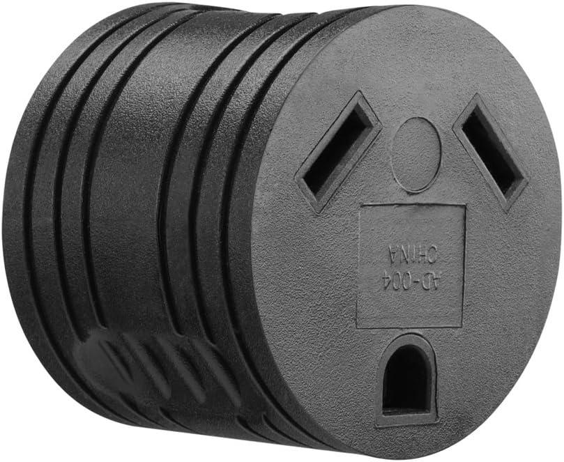 PF921599 3-Prong 30-Amp RV Male Plug Adapter for 15-Amp Female Connector