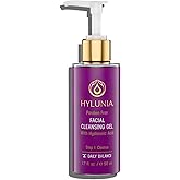 Hylunia Facial Cleansing Gel, Hydrating Cleanser & Makeup Remover w/Hyaluronic Acid, Organic Lavender & Plant Extracts. Deep Cleans, Balances Skin, Soothes Acne-Prone Skin. Sulfate Free. 5.1 fl. oz.
