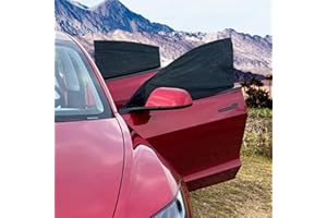 TESBEAUTY Privacy Curtains for Tesla Model 3 Camping 6 Pieces, Can be Used When Door Open, Easy Setup & Space Saving, Multifu