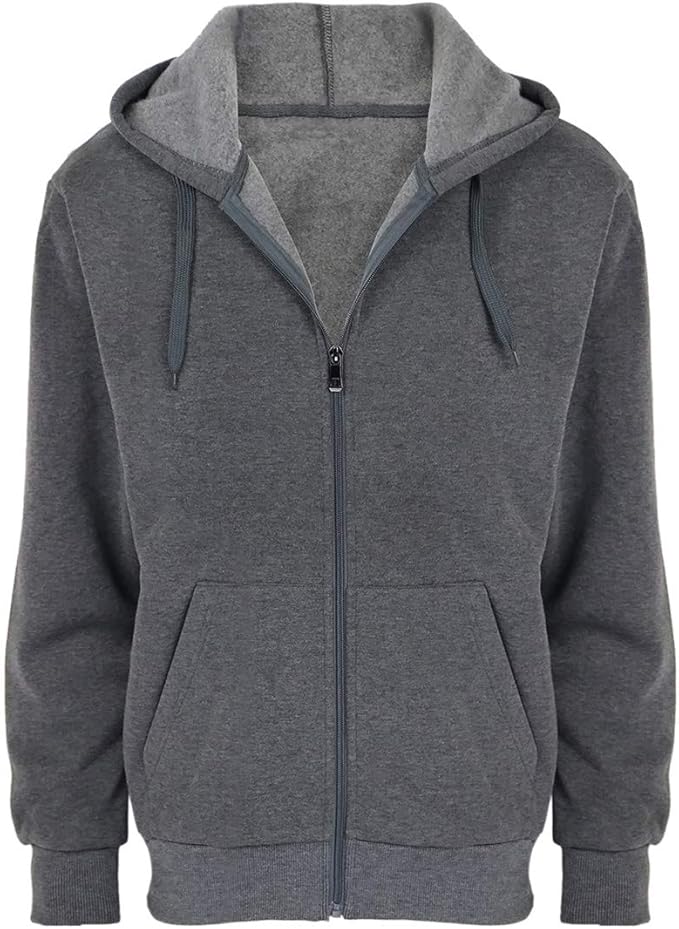 Gary Com Fleece Hoodies for Men Zipper Lightweight Spring Long Sleeve