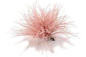 Muloo Feather Brooch Feathers Corsages Cloth Decorations Ostrich Feather Material Brooch Pins Feather Lapel Pins for Woman Me