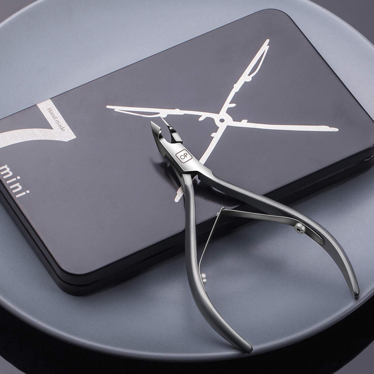 Cuticle Nippers Salon Grade for Manicurist Extremely Sharp Effortless Cuticle Trimmer Precise Clippers Pedicure Manicure Nail Care Tool, opove X7 mini, Space Gray: Beauty