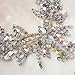 Sumptuous Handmade AB Colour Sew on Sequin Rhinestones Collar Waist Belt Costume Dress Fine Crystal Appliques Designs Sewing for DIY Wedding Dress Quilt Trimming (AB)
