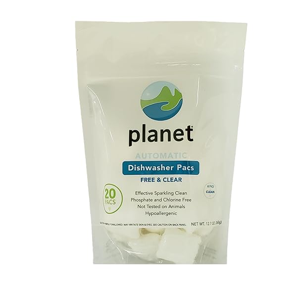 PLANET AUTOMATIC FREE & CLEAR DISHWASHER PACS, 12.7 OUNCE