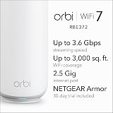 NETGEAR Orbi 370 Series WiFi 7 Mesh System RBE372 2.5G Port 3000 sq ft view 2