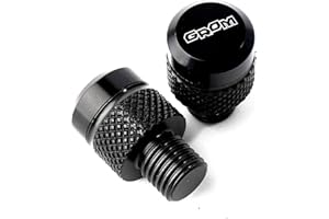 ZYAKOMO CNC M10x1.25 Motorcycle Mirror Hole Plugs Stock Mirrors Hole Screw Compatible with MSX125 GROM 2024 GROM 125 MSX 125 2013-2023 2024 (Black)