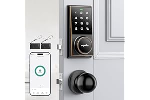 ARPHA Keyless Entry Door Lock Deadbolt with Handle Set, 5-in-1Electronic Door Locks Deadbolt, 5 Ways to Unlock, 100 User Codes, Auto-Locking, IP54 Waterproof, Easy to Install