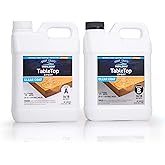 TotalBoat Table Top Epoxy Resin Kit - 1 Gallon Crystal Clear Epoxy with High Gloss & UV-Resistance - Easy 1:1 Ratio for Bar and Table Coating, Woodworking, and Resin Art Casting