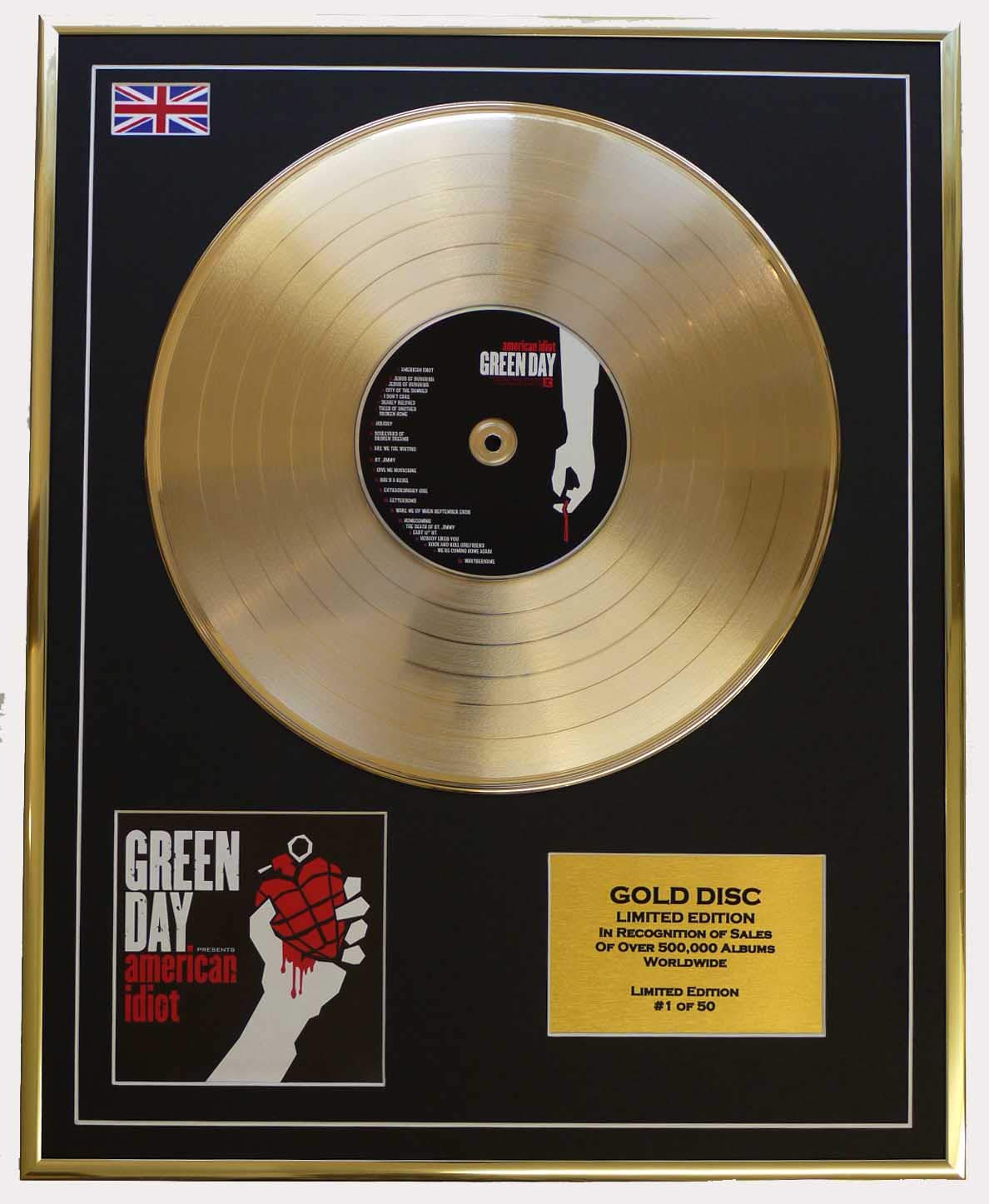 GREEN DAY/Cd Gold Disc Record Limited Edition/AMERICAN IDIOT