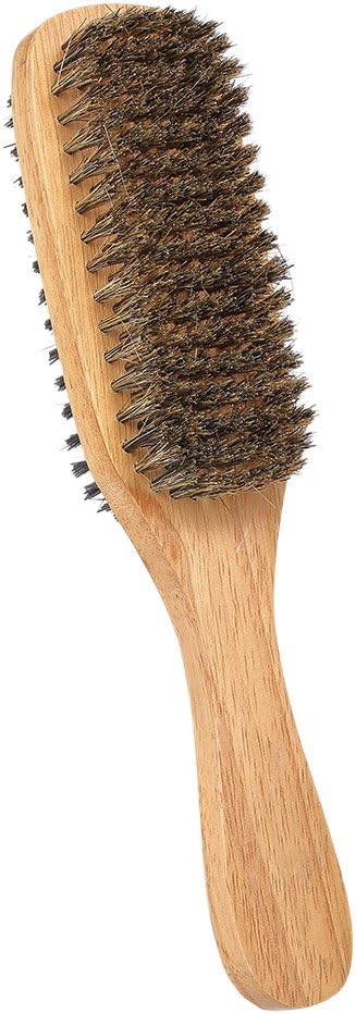 Men's Beard Brush Double-Sided Facial Hair Brush Shaving Comb Male Mustache Brush Solid Wood Handle, Brown - Image 5