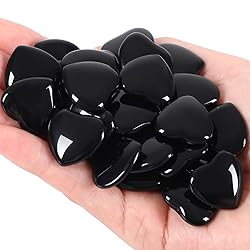 QINJIEJIE 20 PCS Natural Heart Healing Crystals