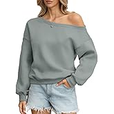 EasyGala Womens Fleece Sweatshirts Oversized Off The Shoulder Pullover Tops Casual Long Sleeve Comfy Fall Outfits 2026