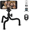 【VIUME】三脚 スマホ カメラ 自由雲台 自撮り ミニ三脚 Bluetooth リモコン付き どこでも固定できる 軽量 iPhone/Android/一眼レフ/デジカメ/ビデオ カメラ/プロジェクター ブラック(標準)