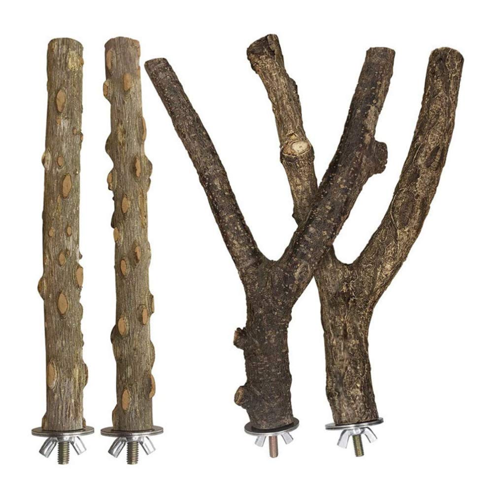 Parrot Perches Birds Stand Pole Stick Grinding Perching Toy Paw Climbing Branches Standing Cage Accessories for Parakeet Budgies Lovebirds