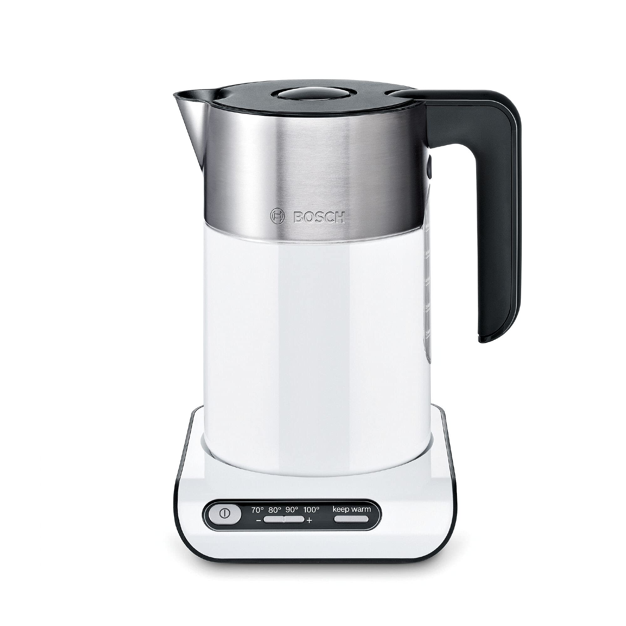 Bosch Styline TWK8631GB Variable Temperature Cordless Kettle, 1.5 litres,3000W - White