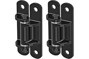 Insaga 6.7'' Heavy Duty Gate Hinges 1100LB Capacity, 6mm Steel Hinges with Bearings & Rust-Proof E-Coating, Bolt On Low-Profile Hinges for Fences, Driveway Gates, Locking Screws Anti-Sag Design (2Pcs)
