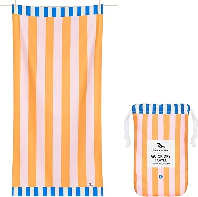 Dock & Bay Beach Towel Extra Large 200x90cm Quick Dry Sand Free Mellow Yellow