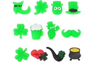 Babycop 12 Pcs St Patrick's Day Mochi Squishy Toys, Mini Cute Squeeze Toy for Party Favors, Stress Reliever Anxiety St Patrick's Day Gifts for Kids