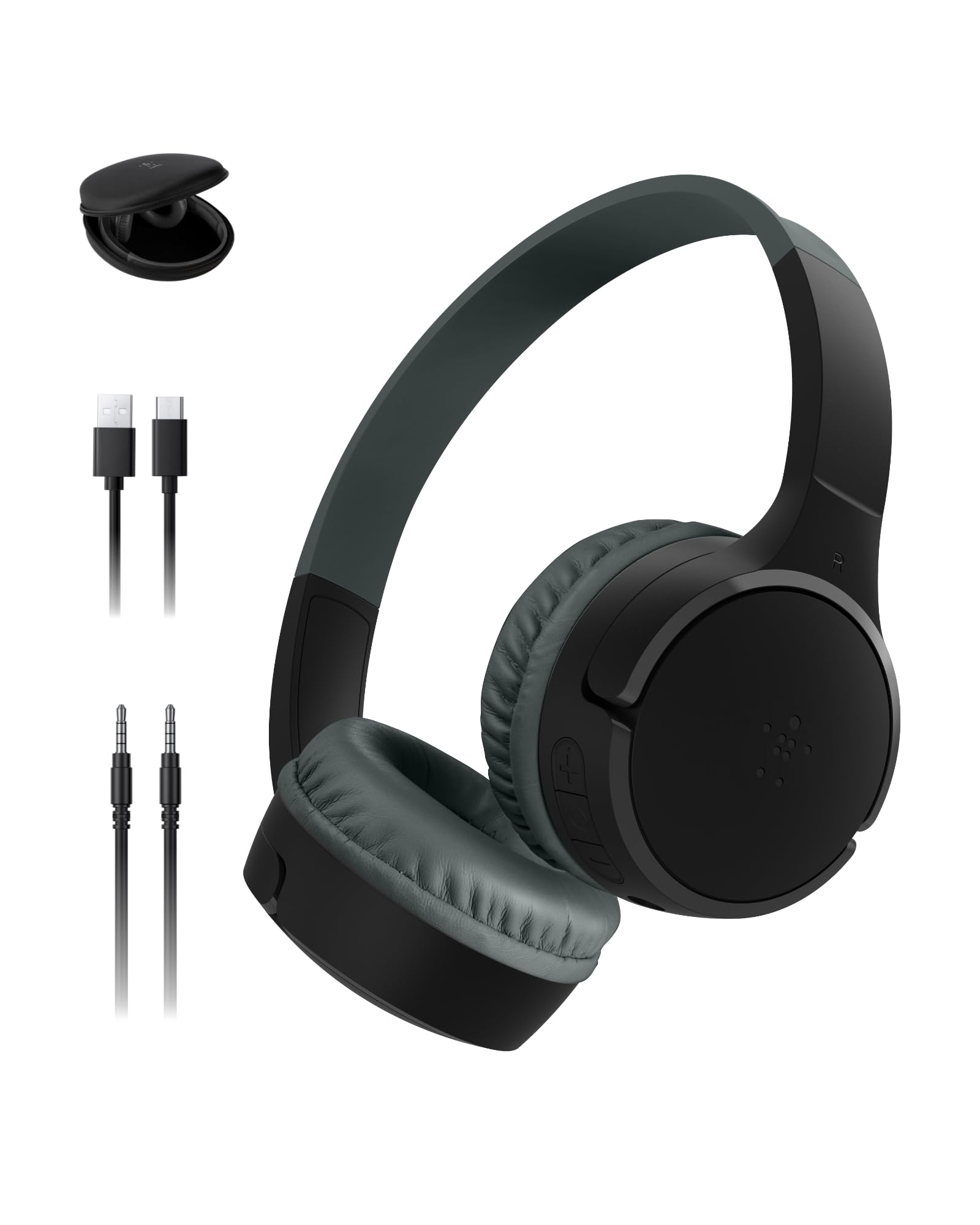 Belkin SoundForm Mini Bluetooth Kids Headphones with Case, 30H Battery Life