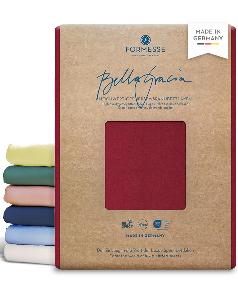 Formesse Bella Gracia La Piccola Fitted Sheet Carmine Red 90 x 210-220 cm