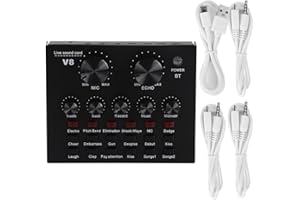 V8S Sound Card Live Sound Card, V8S Live Broadcast Sound Card Mobile Phone USB Host Multifunction Computer Karaoke,for Live R