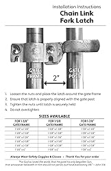 1-3/8" x 2-3/8" Chain Link Fence Gate Fork Latch