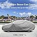 KAKIT Car Cover for Sedan Outdoor, Auto Vehicle Cover Univelsal Fit Windproof/UV Resistant/Waterproof/Dustproof, Free Windproof Ribbon & Anti-Theft Lock,Fits 185