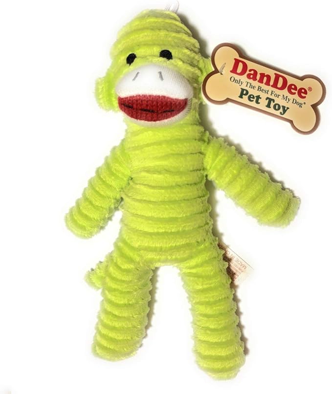 green monkey dog toy