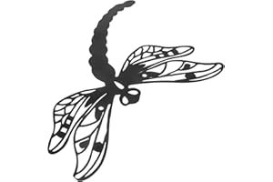 Tofficu Dragonfly Metal Wall Art Hollow Craft Pattern for Exterior Wall Hanging and Yard Decor