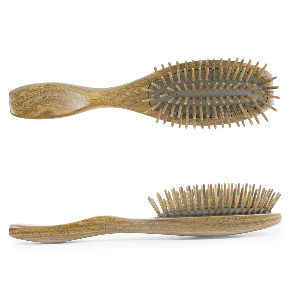 Carejoy Detangling Airbag Hair Comb Antistatic Hairbrush Natural Green Sandalwood Brushes for All Hair Styles Anti-Static Health Care Massage Head Gifts