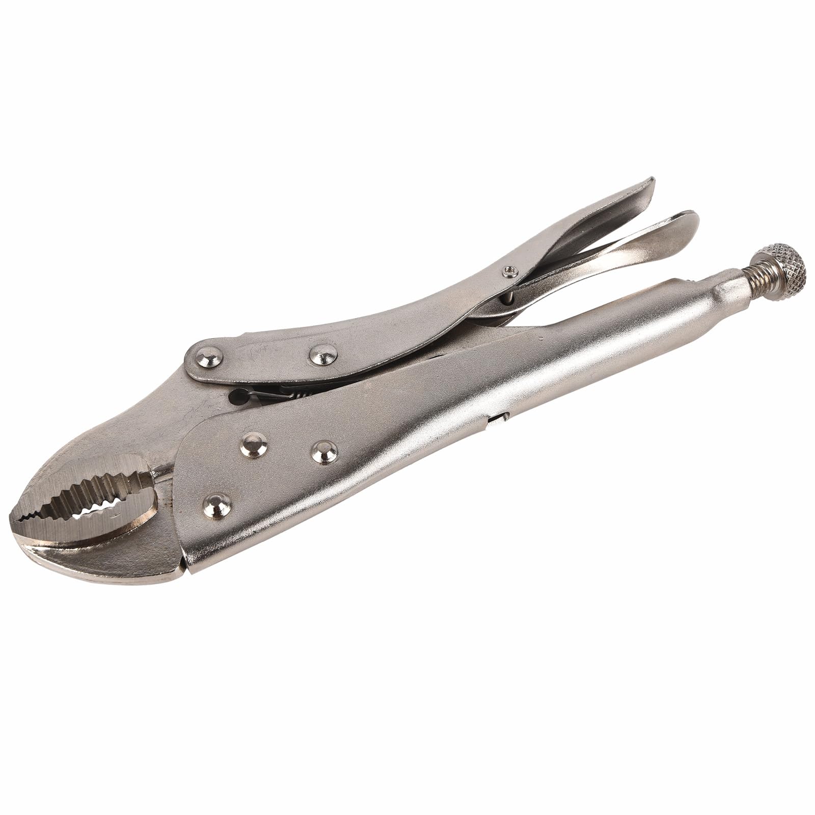 Locking Pliers Mole Grips Heavy Duty Adjustable C Type Curved Jaw Self Lock Pliers for Electrical Pipeline Automobile Maintenance Black red (10" 250mm)