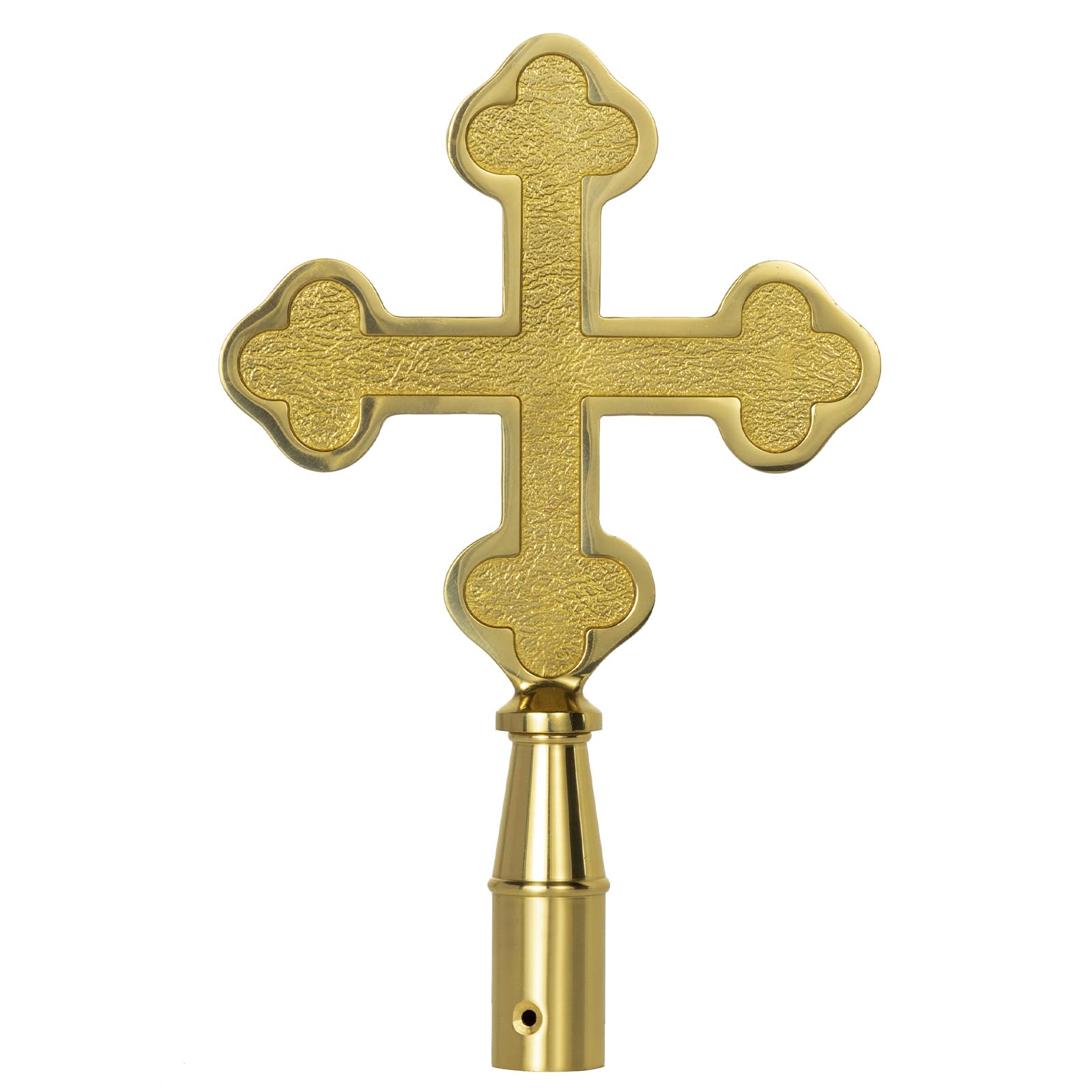 Photo 1 of FRF FLAG Gold Brass Botonee Church Cross for Indoor Flagpole Finials or Parade Flagpole Finials, for 1-inch Diameter Flagpoles