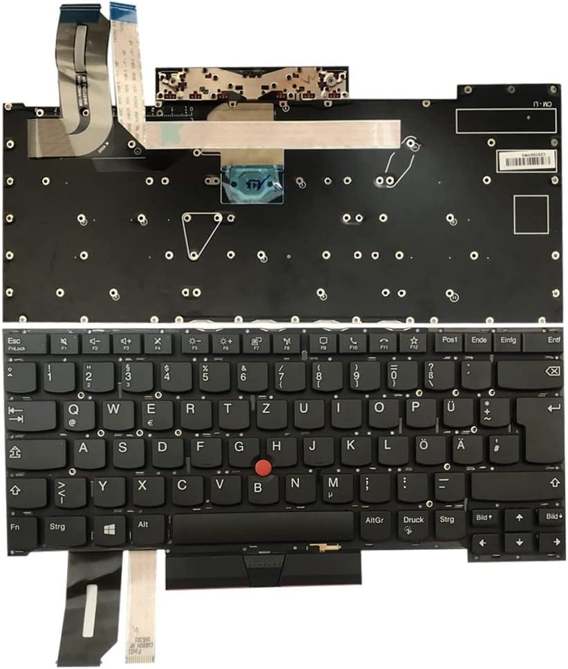 Gintai German QWERTZ Backlit Keyboard for Lenovo Thinkpad T490s T495s X1