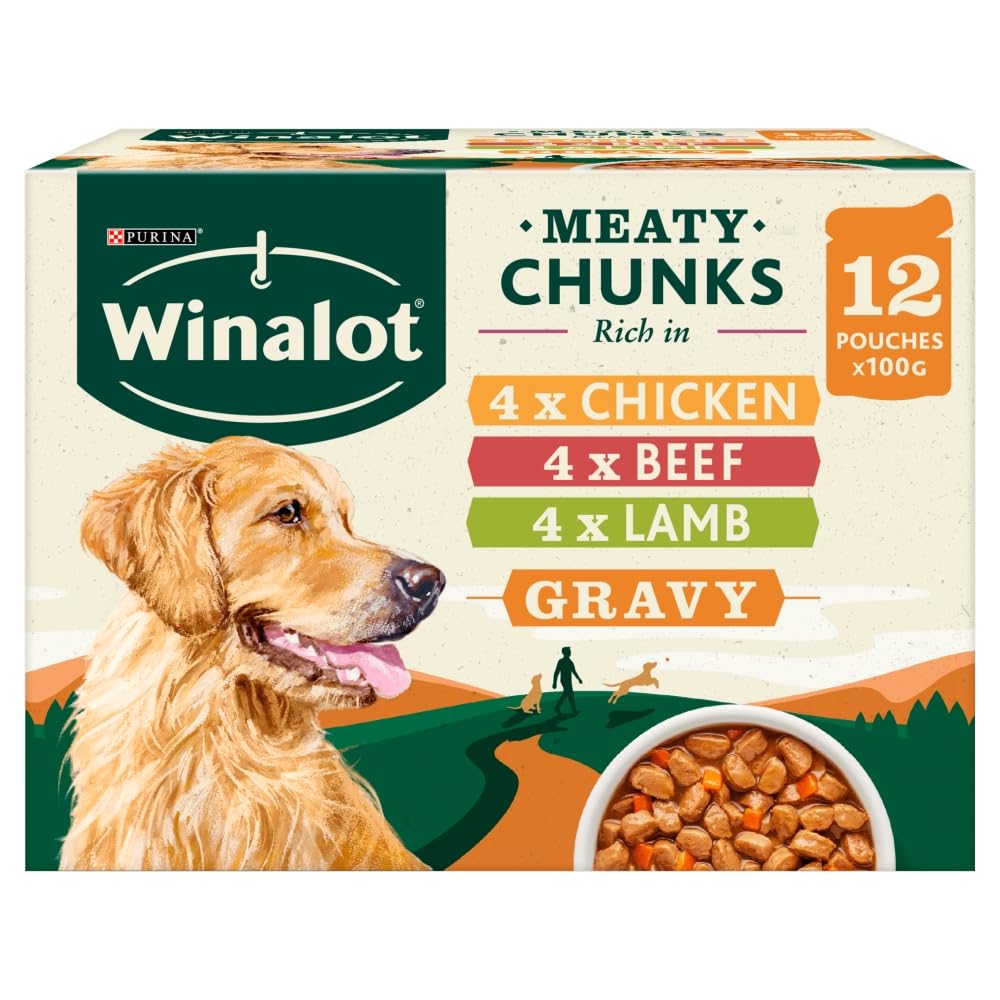 Winalot Perfect Portions Meat in Gravy, 12 x 100 g