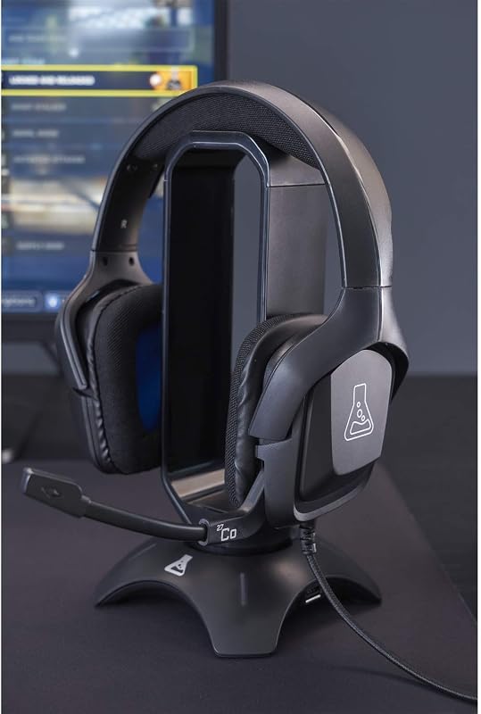 Auriculares Korp Cobalt Gaming - Auscultadores estéreo, ultraleves, auscultadores com microfone, entrada de 3,5 mm para PC, PS4, PS5, Xbox One, Mac, Tablet PC, Switch, Smartphone (preto)