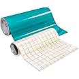 ORACAL 631 Matte Mint Adhesive Craft Vinyl 12 Inches x 6 Feet for Cameo, Cricut & Silhouette Including 12 Inches x 24 Inches Roll of Clear Transfer Paper