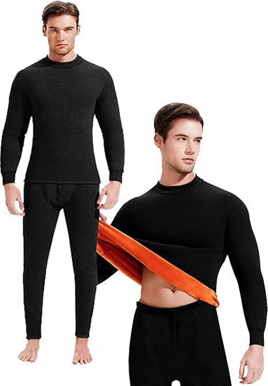 Amazon Kuangyu ヒートテック メンズ あったかインナー 巨厚蓄热 吸湿発熱 保温 防寒肌着 上下セット 長袖シャツ ロングタイツ インナーシャツ やわらか肌着 抗菌防臭加工 ブラック2 L インナーシャツ 通販