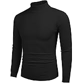 COOFANDY Mens Mock Turtleneck Slim Fit Pullover Sweater Casual Basic Knitted Thermal Sweaters