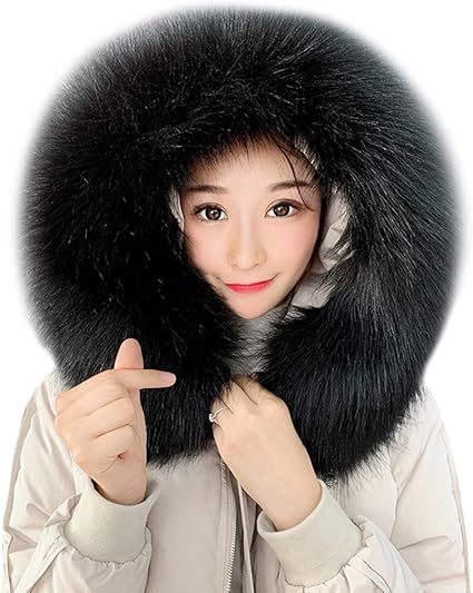 col fourrure amovible pour manteau